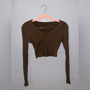 SHIEN Cropped Long Sleeve Shirt